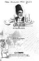 Cover of: Ghalib in Translation