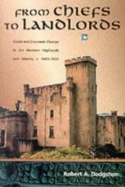 Cover of: From chiefs to landlords by R. A. Dodgshon