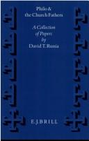 Cover of: Philo and the Church Fathers by David T. Runia