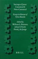 Cover of: Sayings of Jesus by edited by William L. Petersen, Johan S. Vos, Henk J. de Jonge.