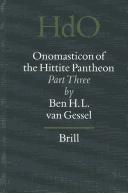 Cover of: Onomasticon of the Hittite Pantheon