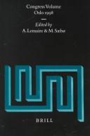 Cover of: Congress volume by edited by A. Lemaire & M. Sæbø.