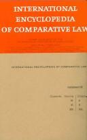 Cover of: International Encyclopedia Of Comparative Law: Instalment 38