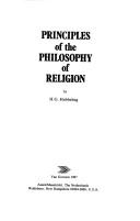 Cover of: Principles of Philosophy of Religion (Philosophia Religionis, Vol 25)