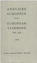 Cover of: European Yearbook / Annuaire Europeen , 1966 (European Yearbook)