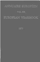 Cover of: European Yearbook / Annuaire Europeen 1972 (European Yearbook)