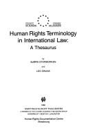 Cover of: Human Rights Terminology in International Law: A Thesaurus