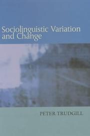 Cover of: Sociolinguistic Variation and Change