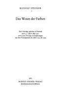 Cover of: Das Wesen der Farben.