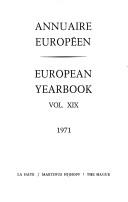 Cover of: Annuaire Europeen =: European yearbook