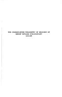 The common-sense philosophy of religion of bishop Edward Stillingfleet, 1635-1699 by Robert Todd Carroll