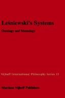Cover of: Leśniewski's systems