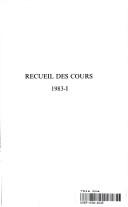 Cover of: Recueil Des Cours, Collected Courses 1983 (Recueil Des Cours, Collected Courses)