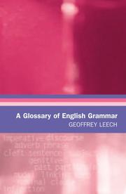 Cover of: A Glossary of English Grammar by Geoffrey N. Leech