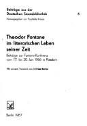 Cover of: Theodor Fontane im literarischen Leben seiner Zeit by Fontane-Konferenz (1986 Potsdam, Germany)