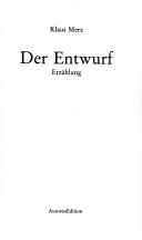 Cover of: Der Entwurf: Erzählung