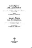 Cover of: Linear spaces and approximation | 