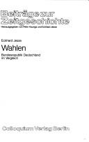 Cover of: Wahlen by Eckhard Jesse
