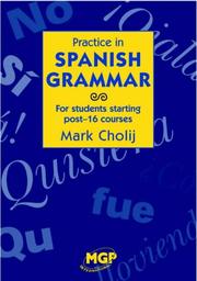 Cover of: Practice in Spanish Grammar (Practice in Grammar)