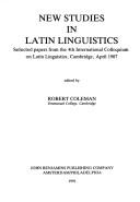 Cover of: New Studies in Latin Linguistics by Robert Coleman