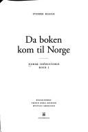 Cover of: Da Boken Kom Til Norge