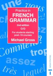 Cover of: Practice in French Grammar