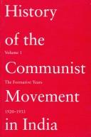 Cover of: History of the Communist Movement in India, Vol. 1 by 