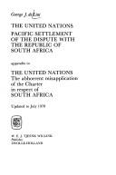 Cover of: The United Nations by G. J. de Lint, L.F. Ganshof, C. Petit, G. J. de Lint