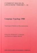 Cover of: Language typology 1988 | 