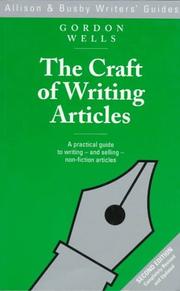 Cover of: The Craft of Writing Articles (Allison & Busby Writers