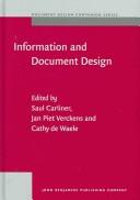 Cover of: Information And Document Design by Information Design Conference, Saul Carliner, Jan Piet Verkens, Cathy De Waele