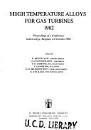Cover of: High Temperature Alloys for Gas Turbines 1982