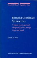 Cover of: Deriving coordinate symmetries | John R. te Velde