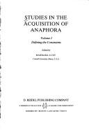 Cover of: Studies in the acquisition of anaphora