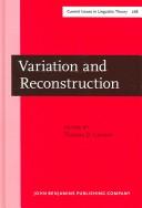 Cover of: Variation and reconstruction / edited by Thomas D. Cravens. by 