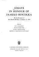 Cover of: Essays in honour of Jaakko Hintikka: on the occasion of his fiftieth birthday on January 12, 1979