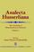 Cover of: Analecta Husserliana