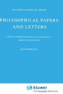 Cover of: Philosophical papers and letters by Gottfried Wilhelm Leibniz