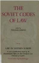 Cover of: Soviet codes of law