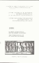 Cover of: Le droit international des transports maritimes