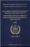 Cover of: Pleadings, Minutes of Public Sittings and Documents/Memoires, Proces-Verbaux des Audiences Publiques et Documents