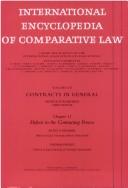 Cover of: International Encyclopedia of Comparative Law by 