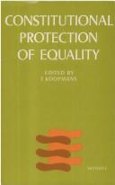 Cover of: Constitutional protection of equality