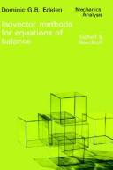 Cover of: Isovector methods for equations of balance: with programs for computer assistance in operator calculations and an exposition of practical topics of the exterior calculus