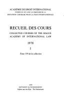 Cover of: Recueil Des Cours by Acadimie de Droit International de La Ha, Acad'mie de Droit International de La Ha