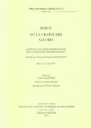 Cover of: Boece Ou LA Chaine Des Savoirs: Actes Du Colloque International De LA Fondation Singer-Polignac, Presidee Par Edouard Bonnefous, Paris, 8-12 Juin 1999 (Philosophes Medievaux, 44)