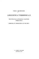 Cover of: Linguistica Tyrrhenica