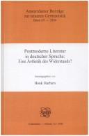 Cover of: Postmoderne Literatur In Deutscher Sprache. Eine Ästhetik Des Widerstands? (Amsterdamer Beiträge zur neueren Germanistik 49) (Amsterdamer Beitrage zur neueren Germanistik)