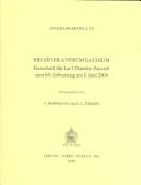 Cover of: Res severa verum gaudium by herausgegeben von F. Hoffmann und H.J. Thissen.