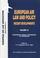 Cover of: European air law and policy